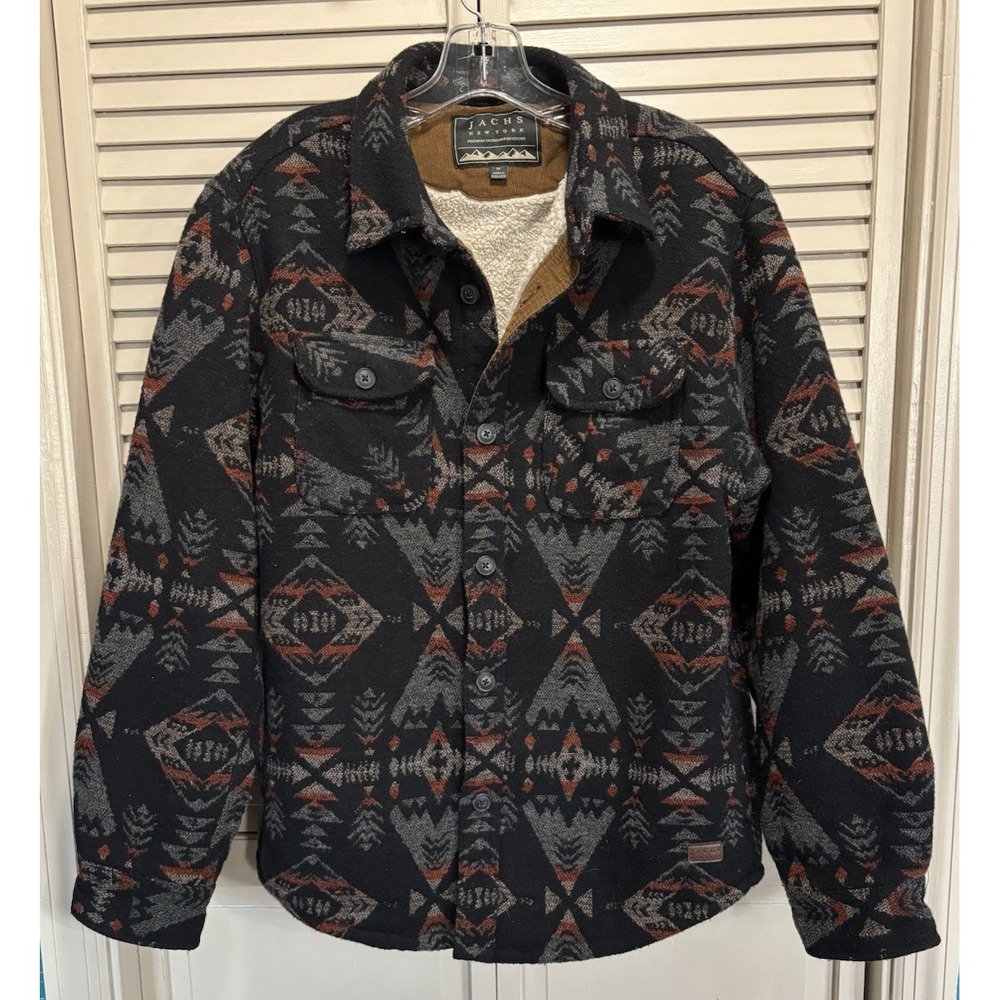Jachs New York Western Heavyweight Sherpa Lined Jacket‎ Button Up Sz M Pockets